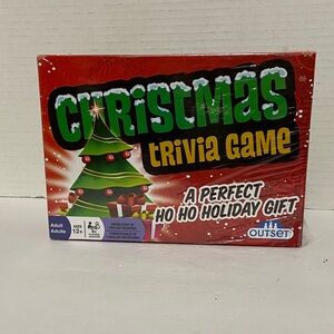 Outset Christmas Trivia Game - Red & Green Holiday Card Game